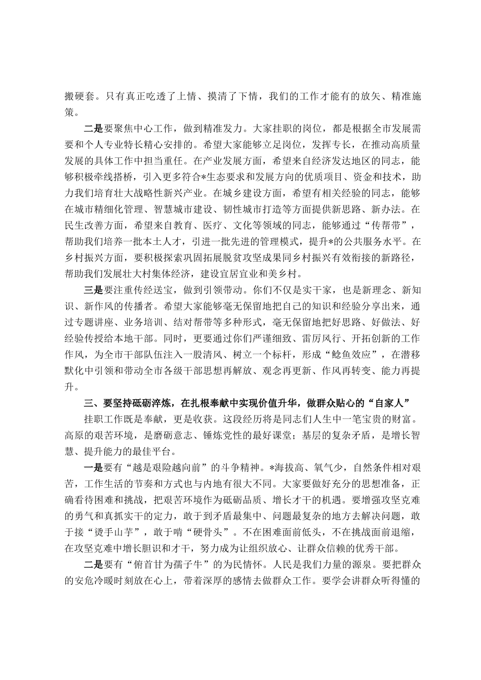 在2025年市援派干部及东西部协作挂职干部座谈会上的讲话_第3页