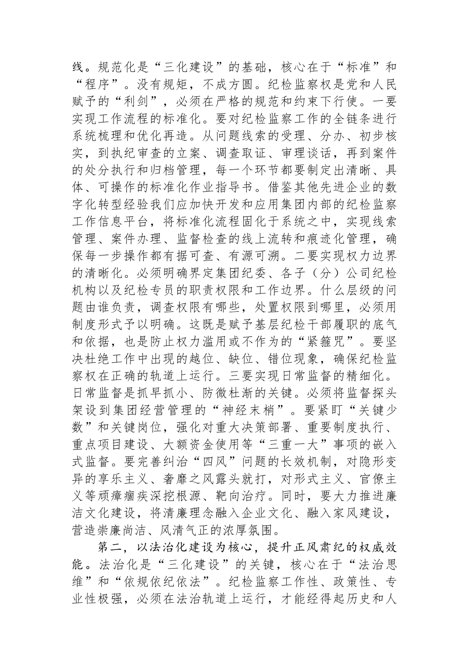 在2025年集团纪委“三化建设”工作推进会上的讲话_第3页