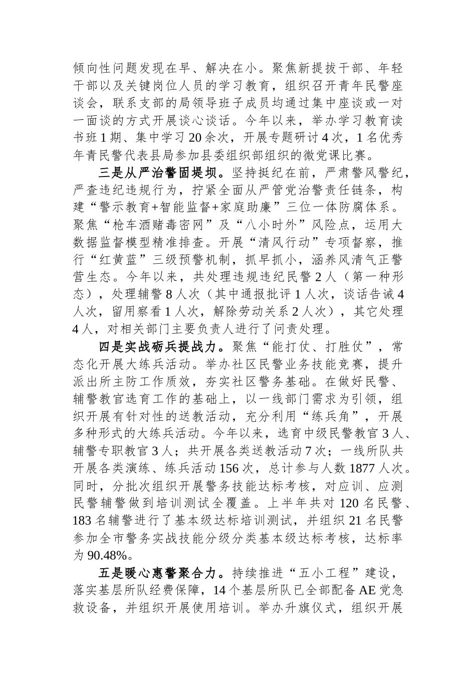 县公安局2025年上半年工作总结及下半年工作谋划 (1)_第2页