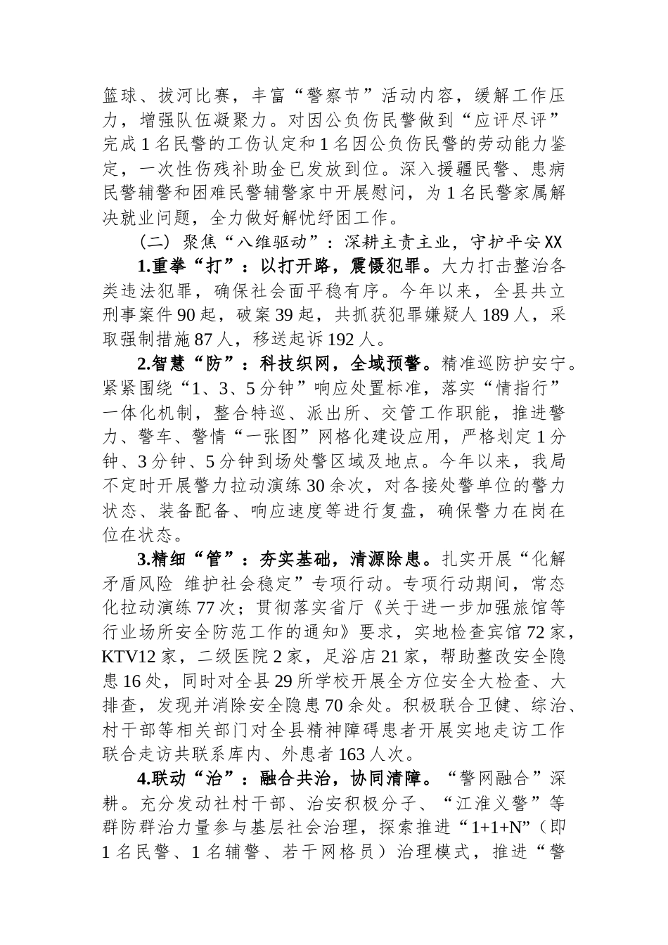 县公安局2025年上半年工作总结及下半年工作谋划 (1)_第3页