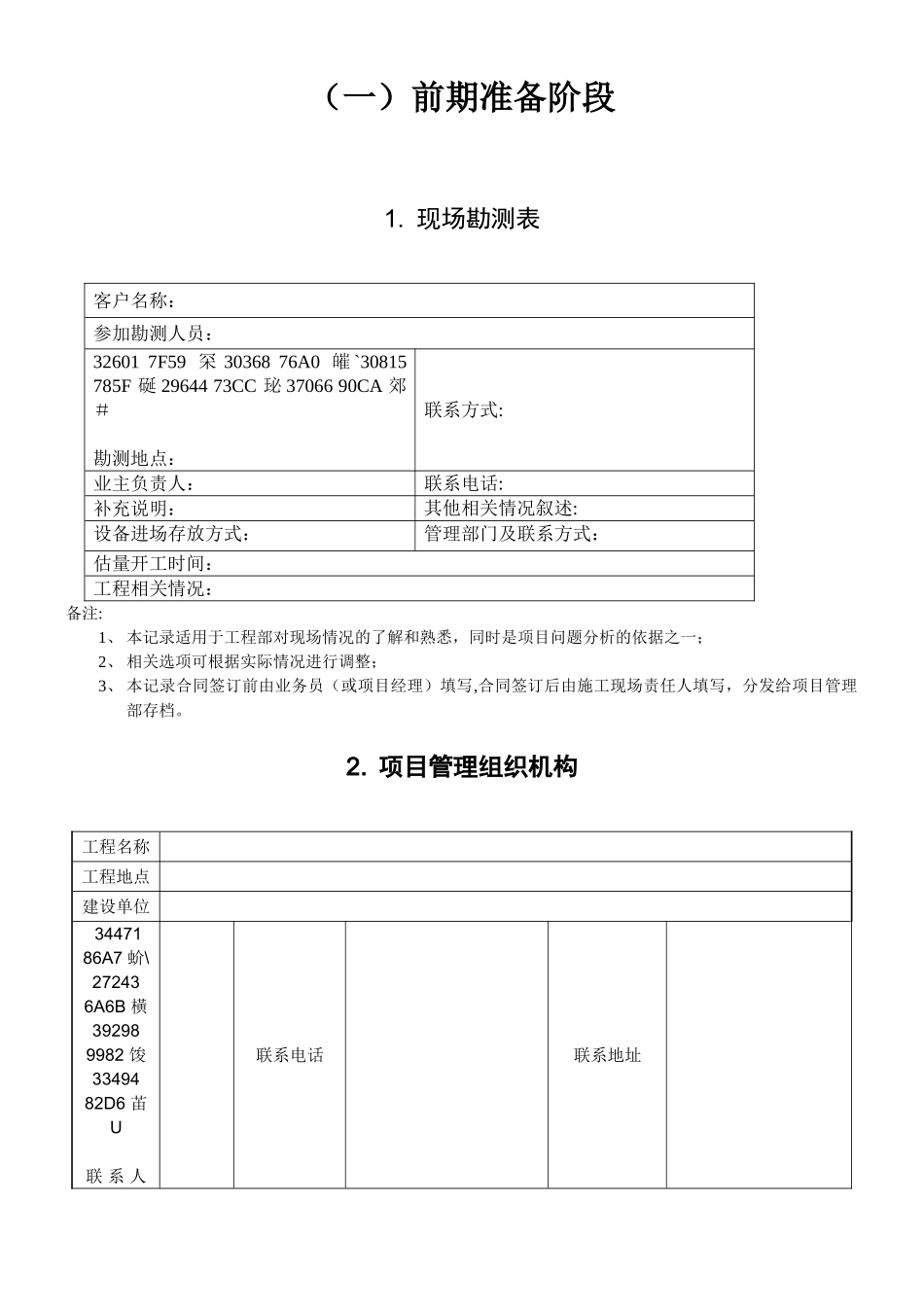 XX电子项目管理表格汇编_第2页