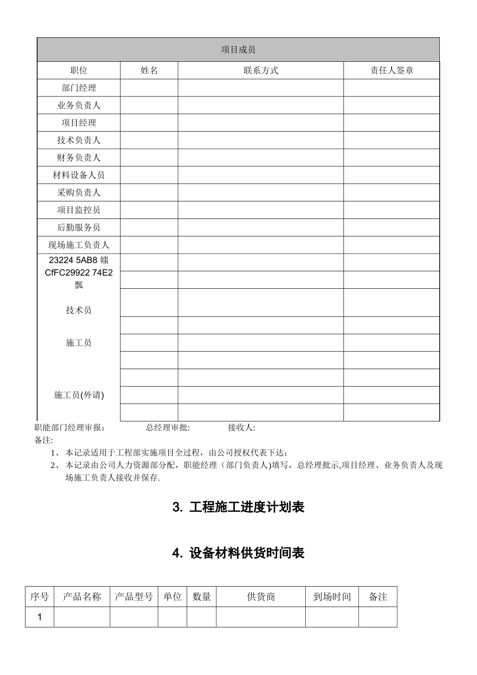 XX电子项目管理表格汇编_第3页