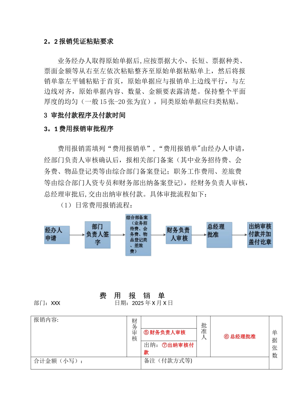 XX装饰公司财务报销及付款管理办法_第3页