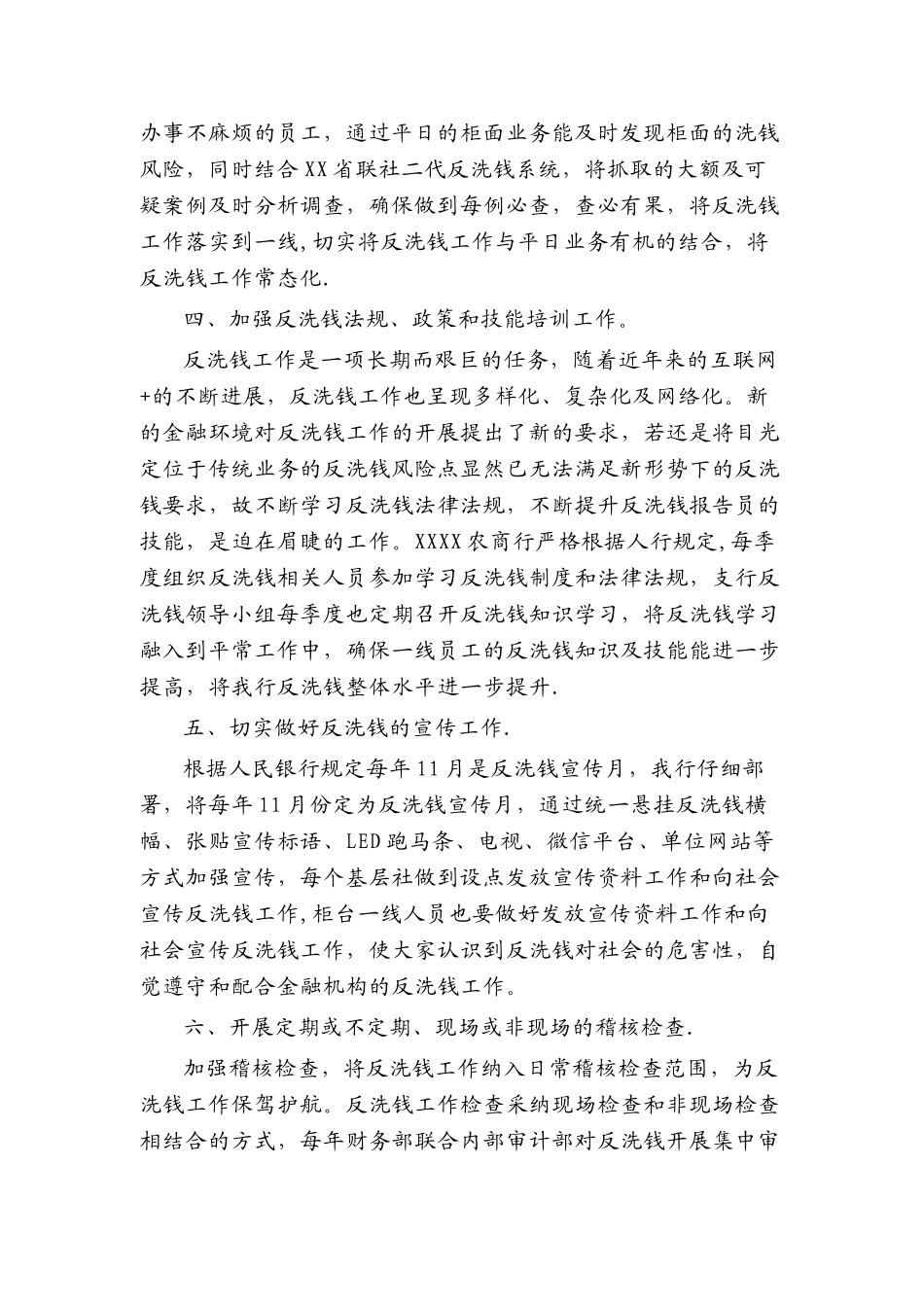 XX银行反洗钱工作计划_第2页