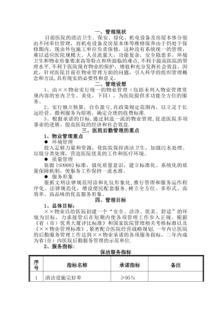 ××市第一人民医院物业管理投标书