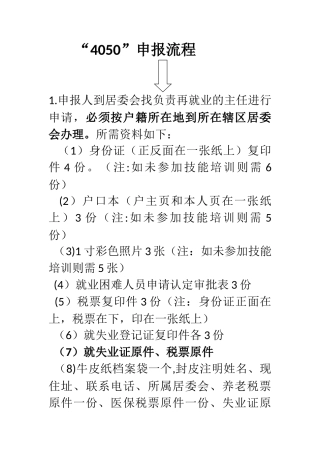 “4050困难人员”审批流程