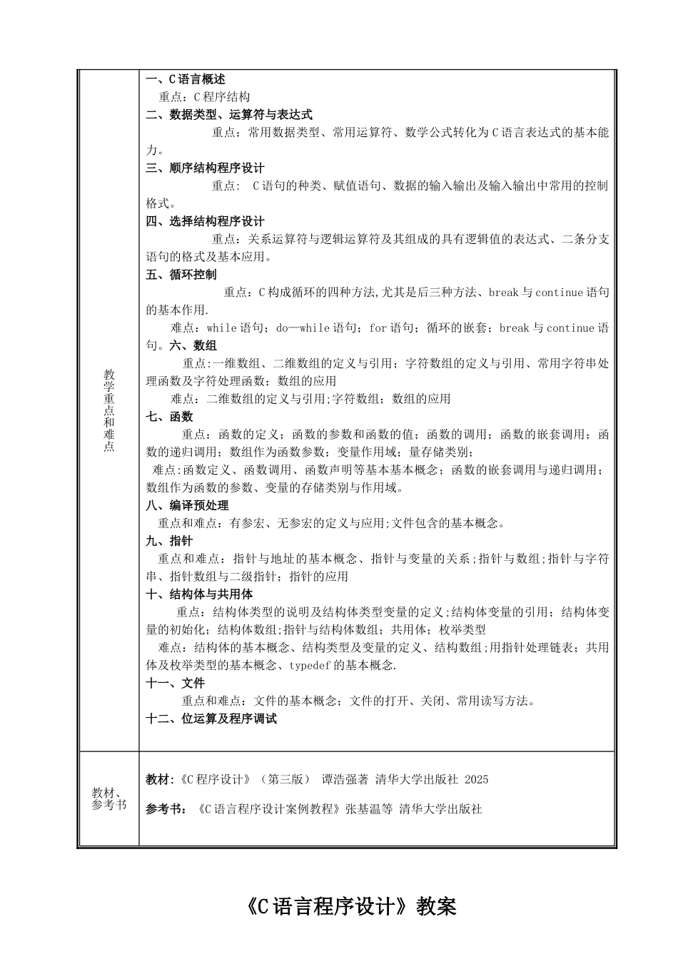 《C语言程序设计》教案_第2页