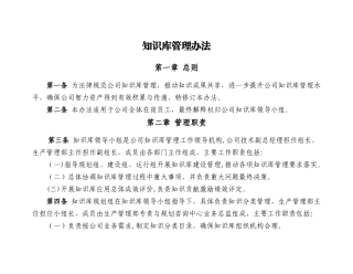 《XX公司知识库管理办法》