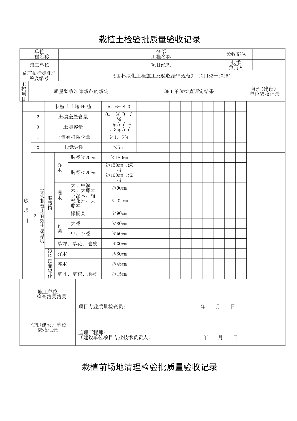 《》绿化检验批表格_第1页