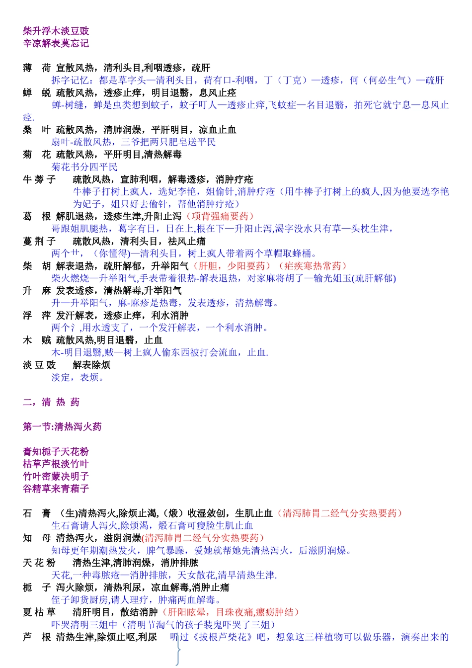 《中药学专业知识二》中药功效总结完整版_第2页