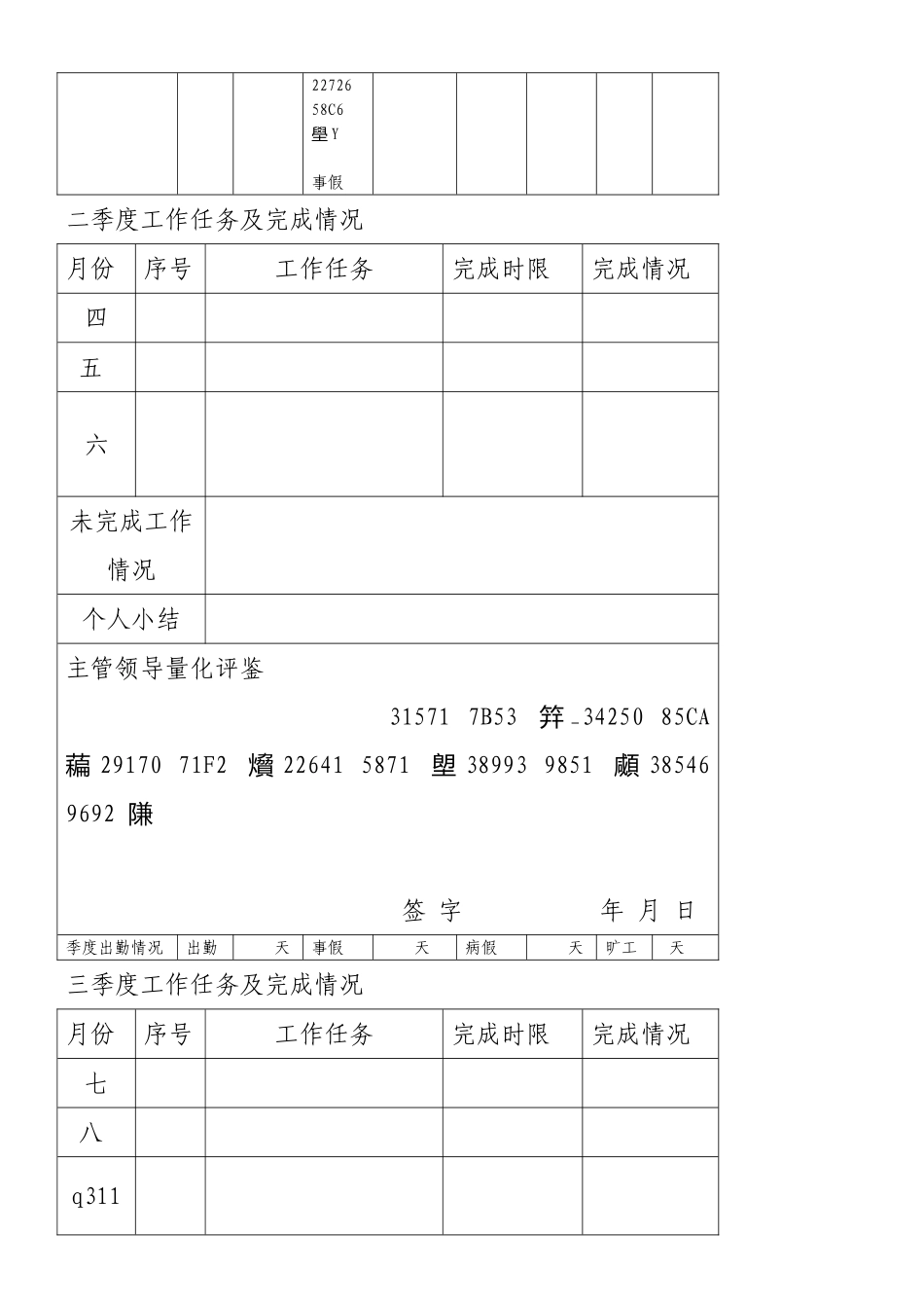 《事业单位工作人员平时考核记实簿》_第2页