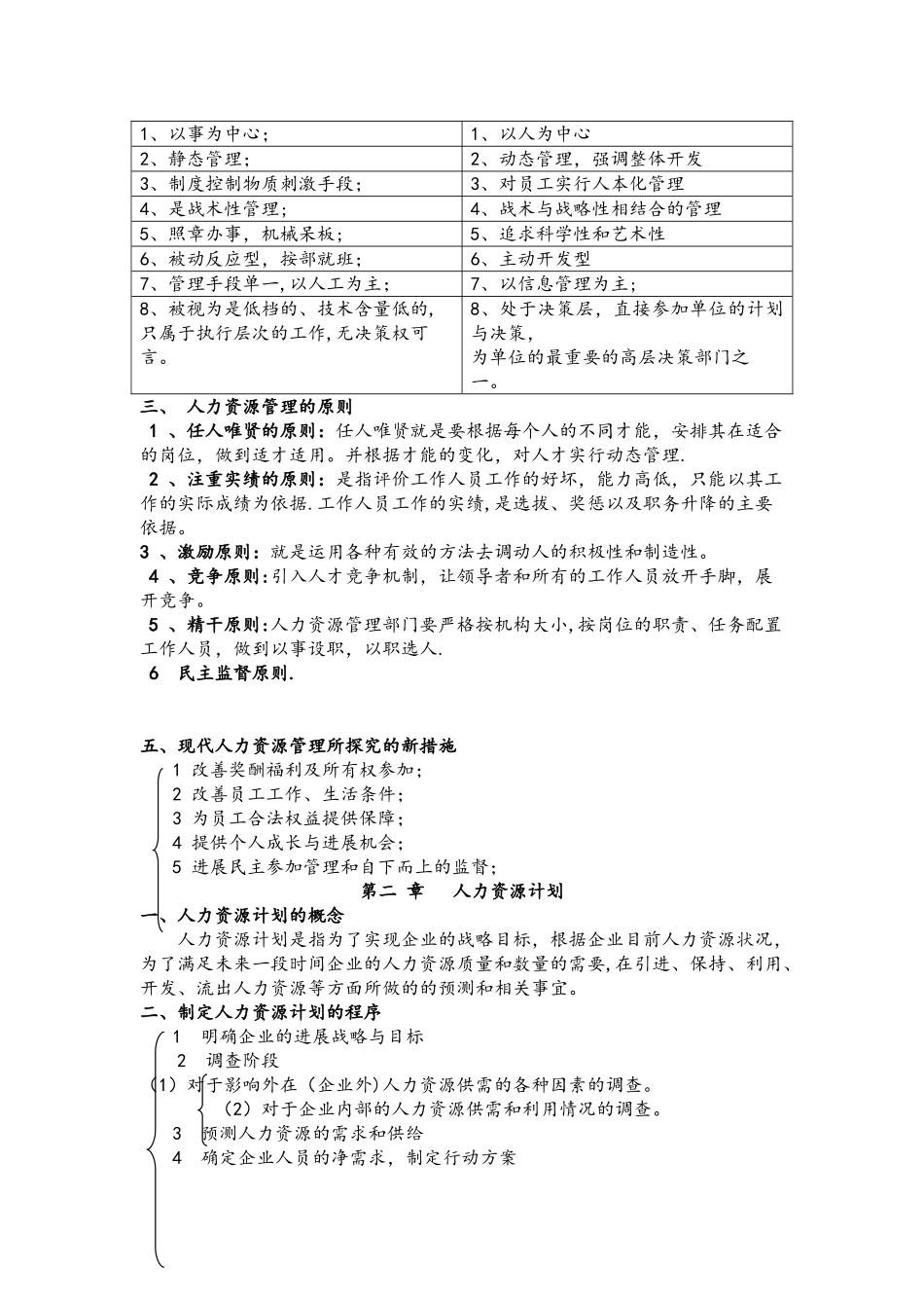 《人力资源管理》复习资料_第2页