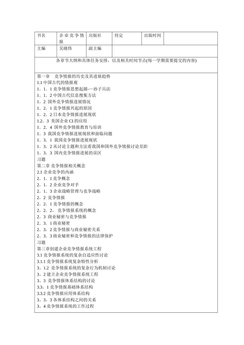 《企业竞争情报》讲义大纲_第1页