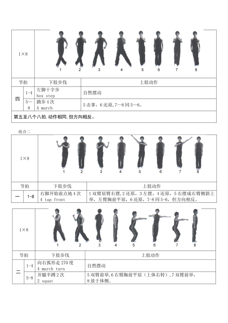 《全国健美操大众锻炼标准》第三套大众一级动作图解_第2页