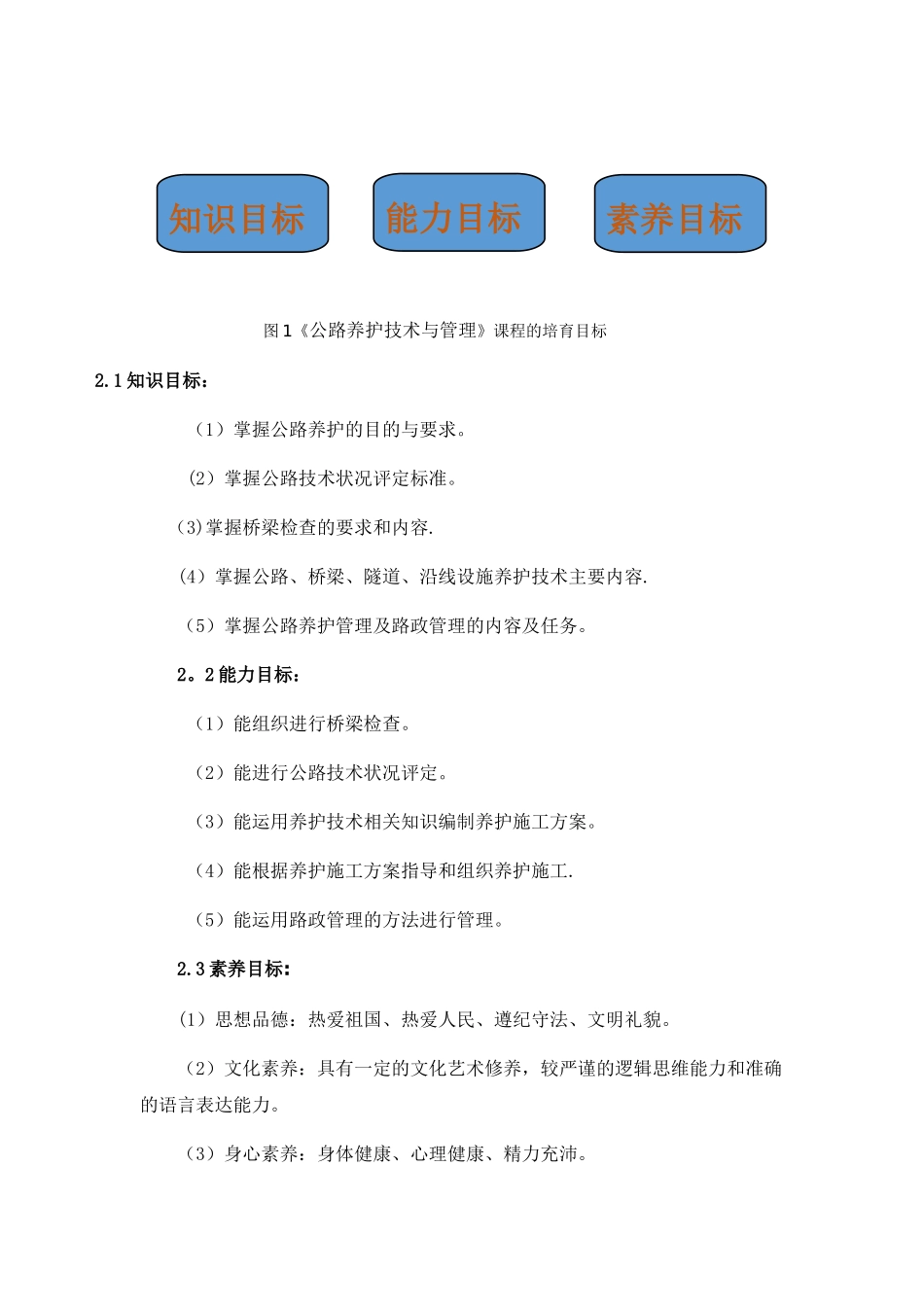 《公路养护技术与管理》课程标准改后_第3页