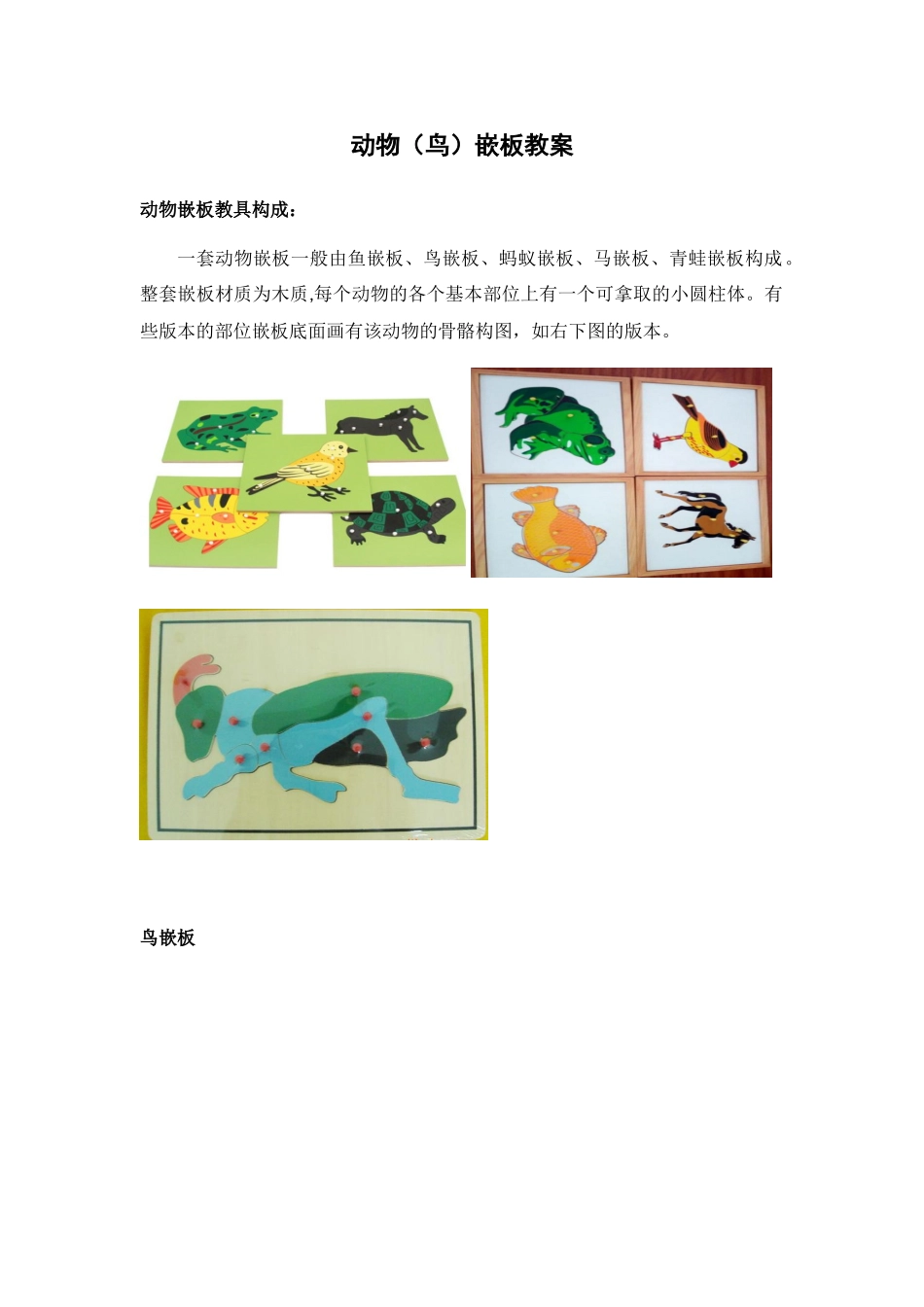《动物嵌板教案》之鸟嵌板_第1页