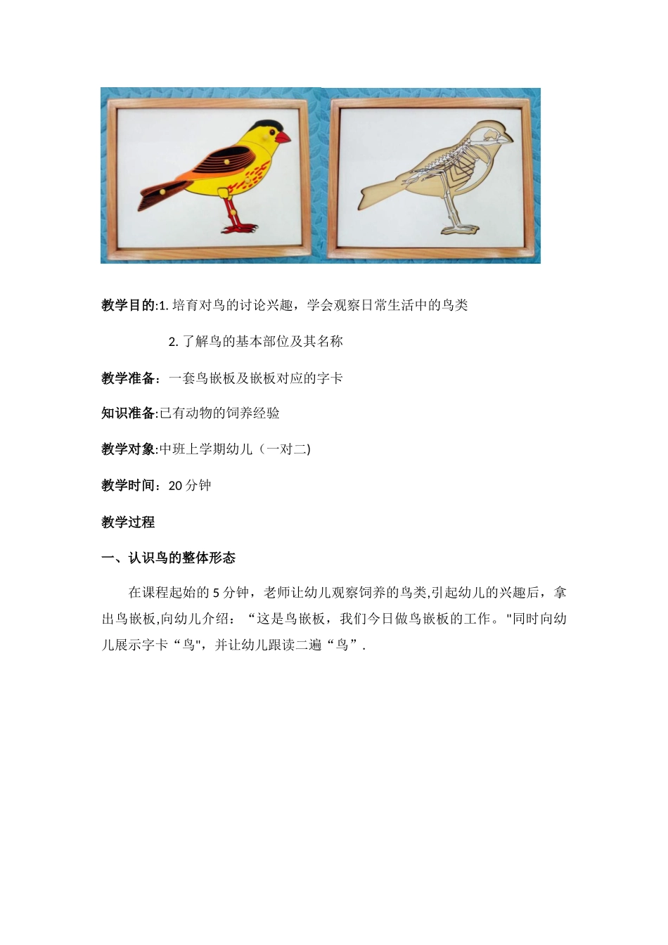 《动物嵌板教案》之鸟嵌板_第2页
