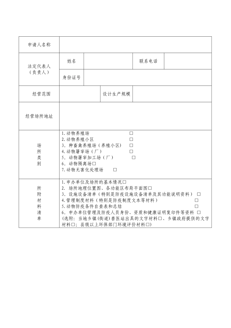 《动物防疫条件合格证》申请表_第3页