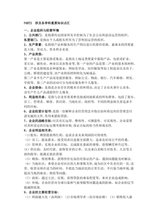 《商务管理综合应用》知识点汇总