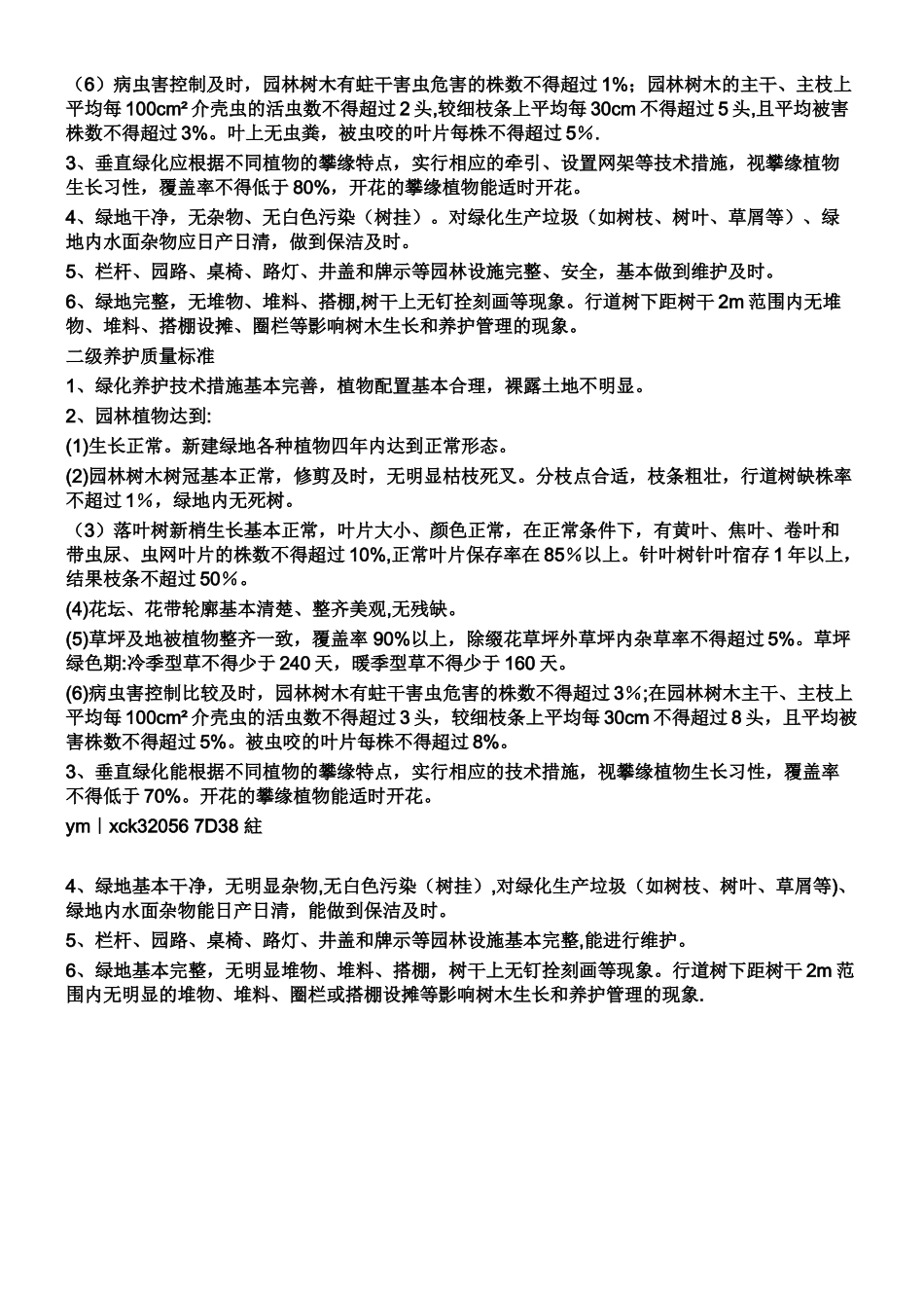 《园林绿化养护等级质量标准》_第2页