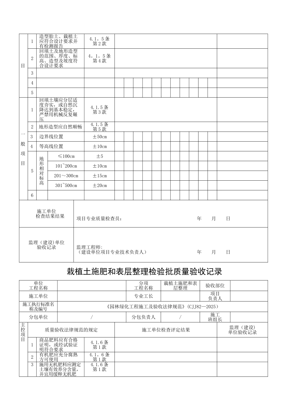 《园林绿化工程施工及验收规范》表格80519_第3页