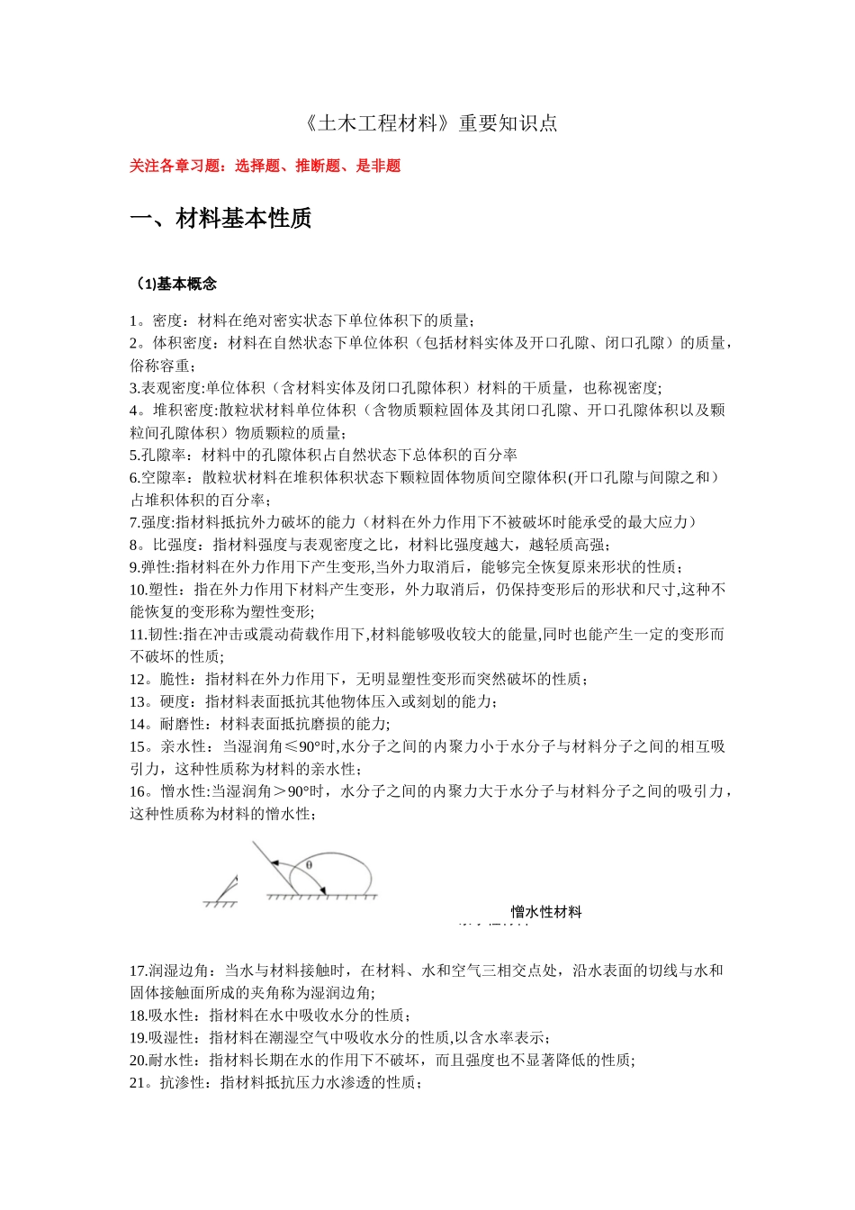 《土木工程材料》知识点_第1页