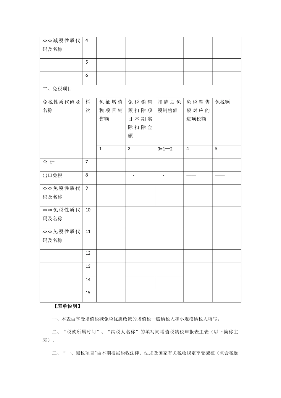 《增值税减免税申报明细表》_第2页