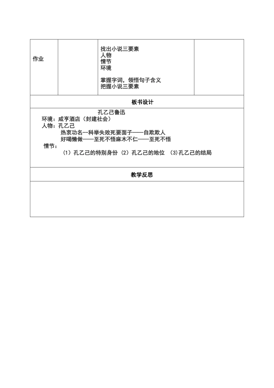 《孔乙己》模板教案一_第3页