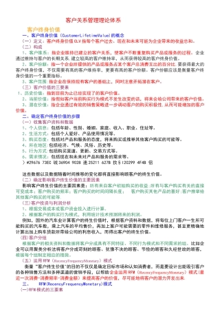 《客户关系管理理论体系》