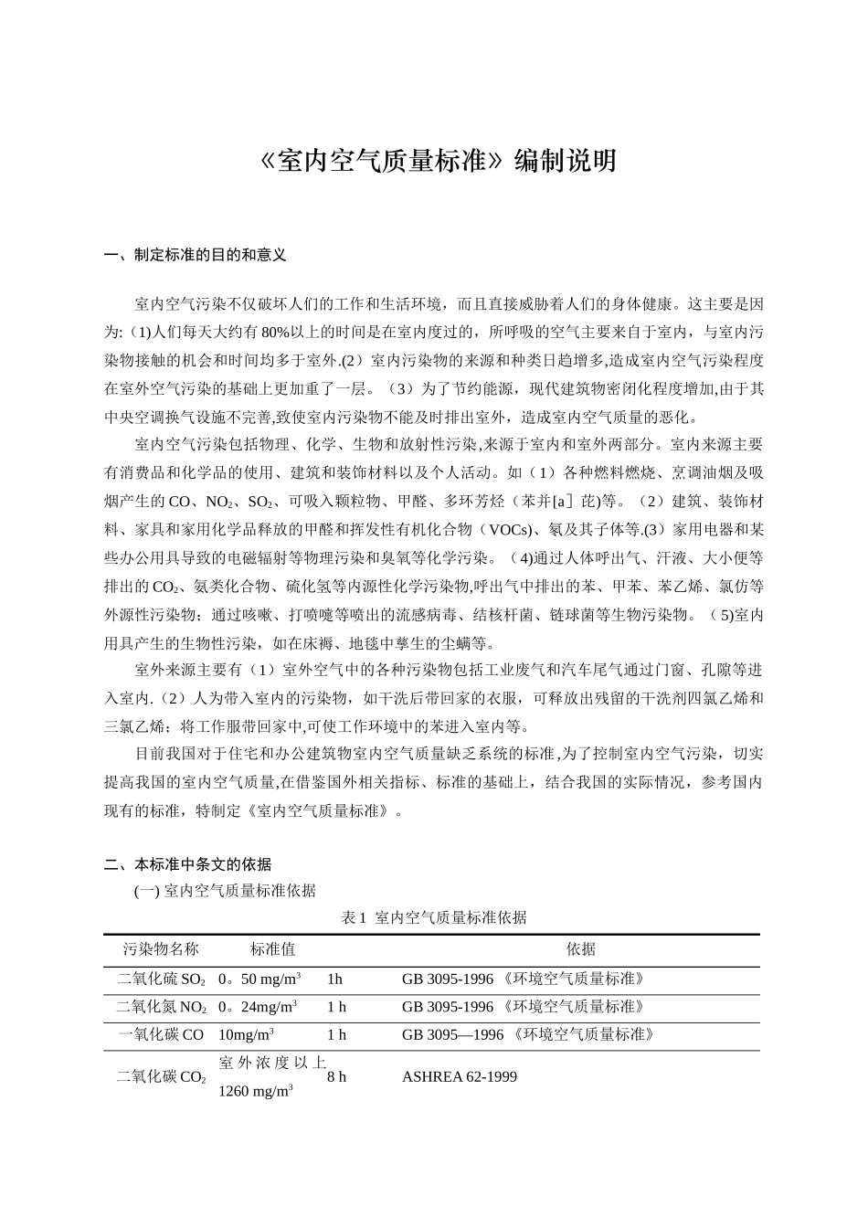 《室内空气质量标准》编制说明_第1页