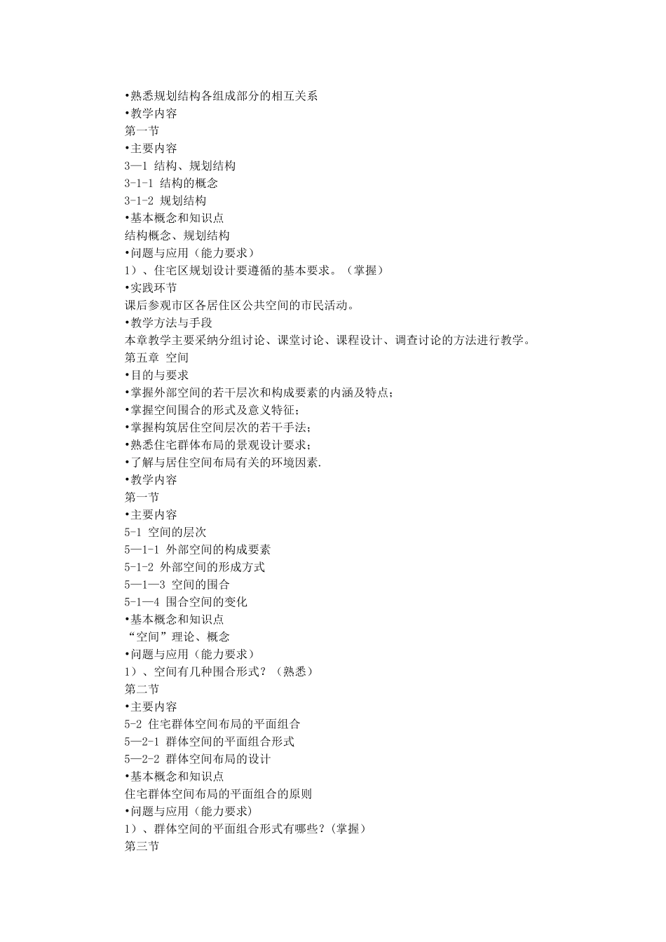 《居住区规划原理设计》课程教学大纲_第3页