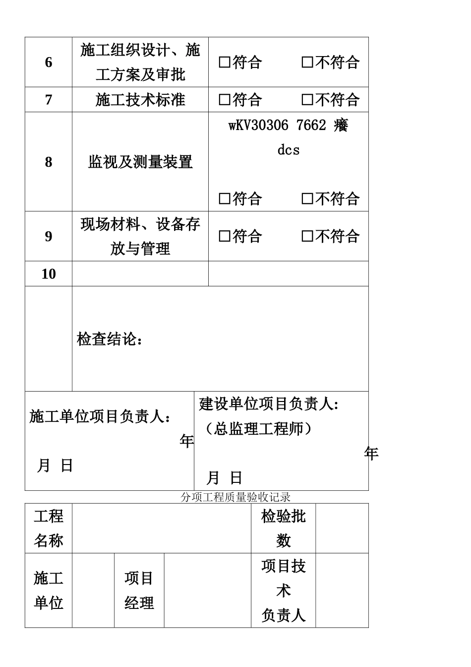 《工业安装工程施工质量验收统一标准》表格_第2页