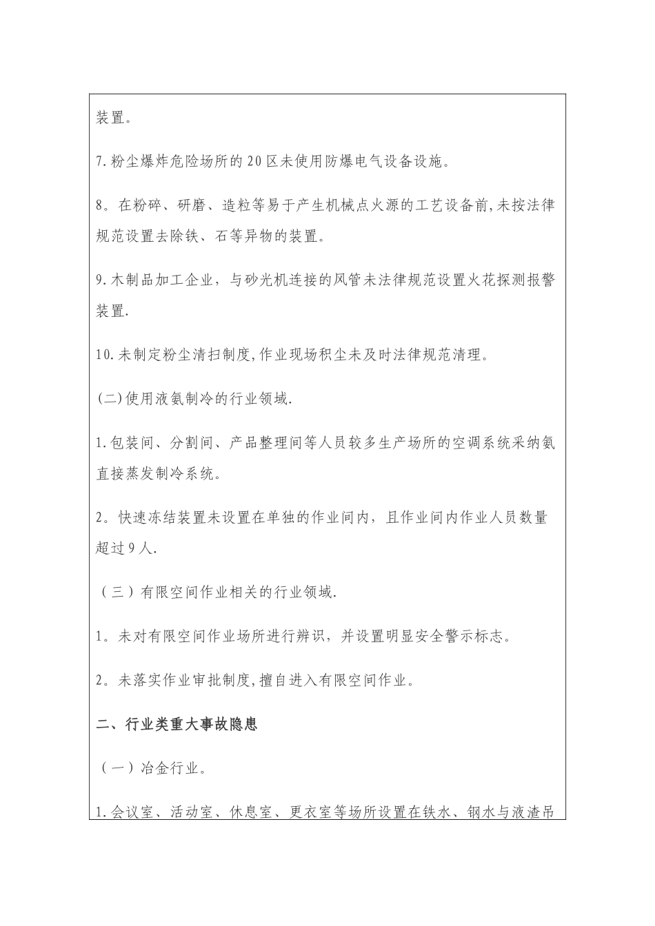 《工贸行业重大生产安全事故隐患判定标准》_第2页