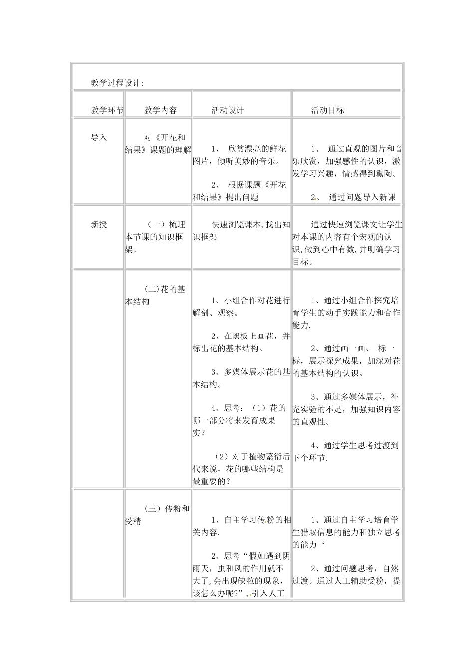 《开花和结果》教学设计_第2页