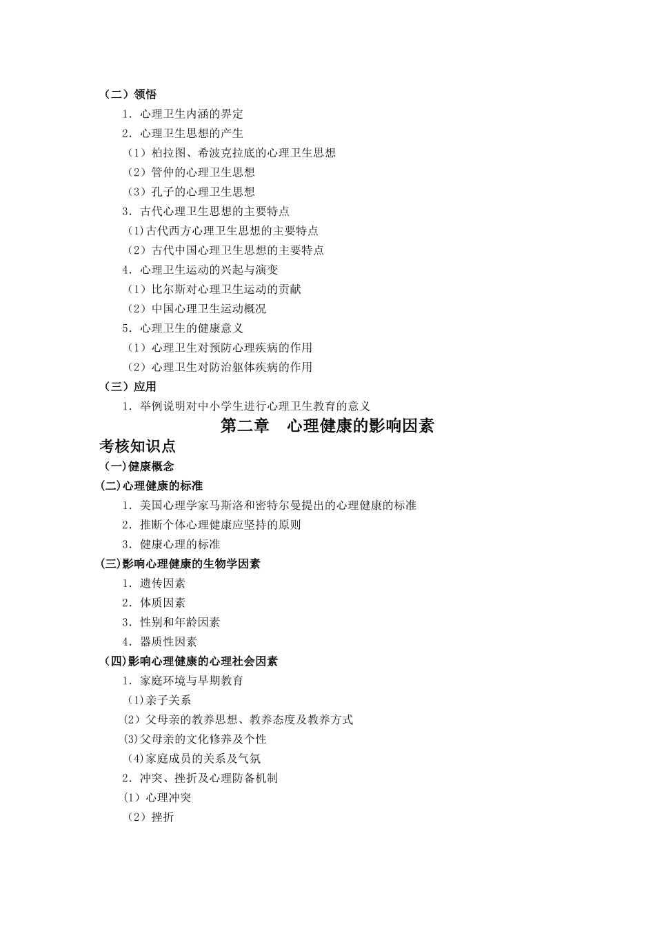 《心理卫生与心理辅导》自考笔记_第2页