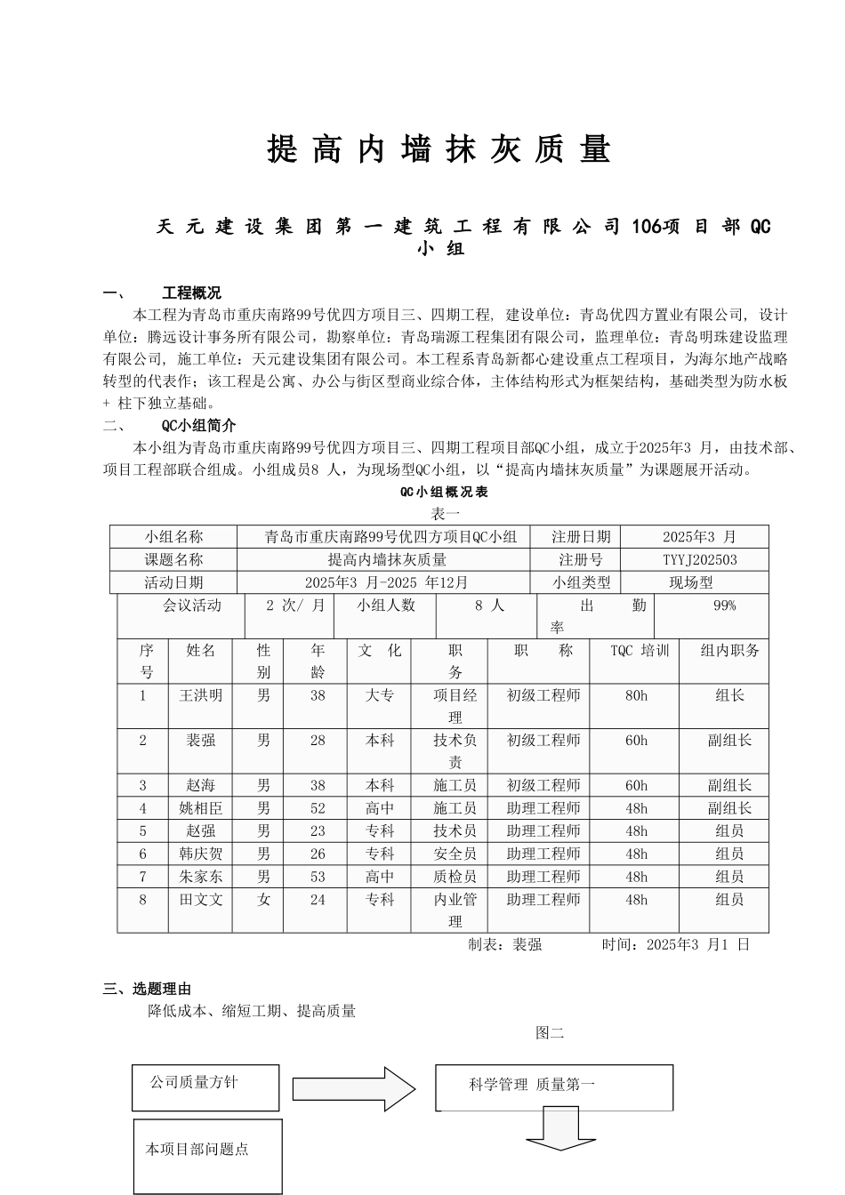 《提高内墙抹灰质量》QC成果资料_第1页