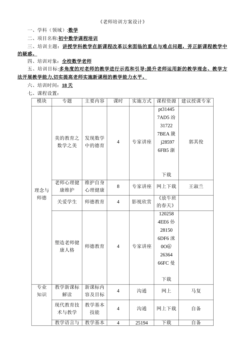 《教师培训方案设计》_第1页