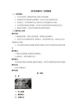 《时间的脚印》名师教案