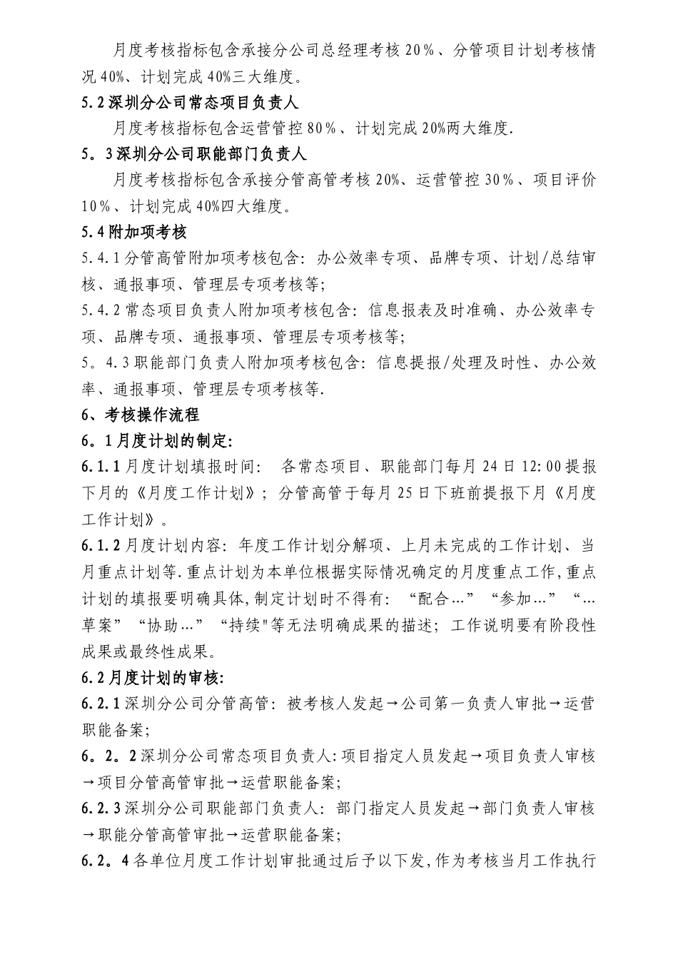 《某分公司月度考核管理办法》_第2页