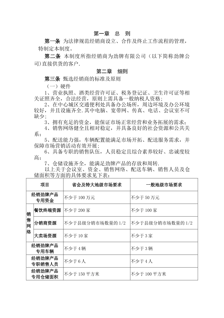 《某知名公司经销商管理制度》_第1页