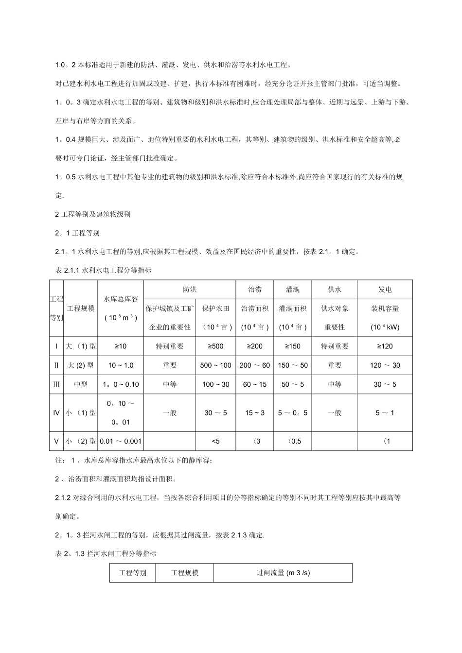 《水利水电工程等级划分及洪水标准》-SL252-2000_第3页