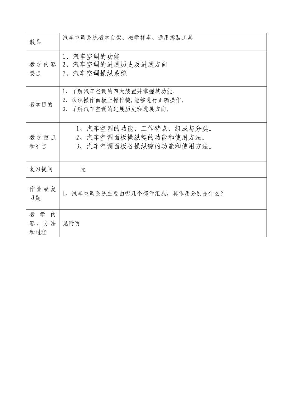 《汽车空调技术》教案_第2页