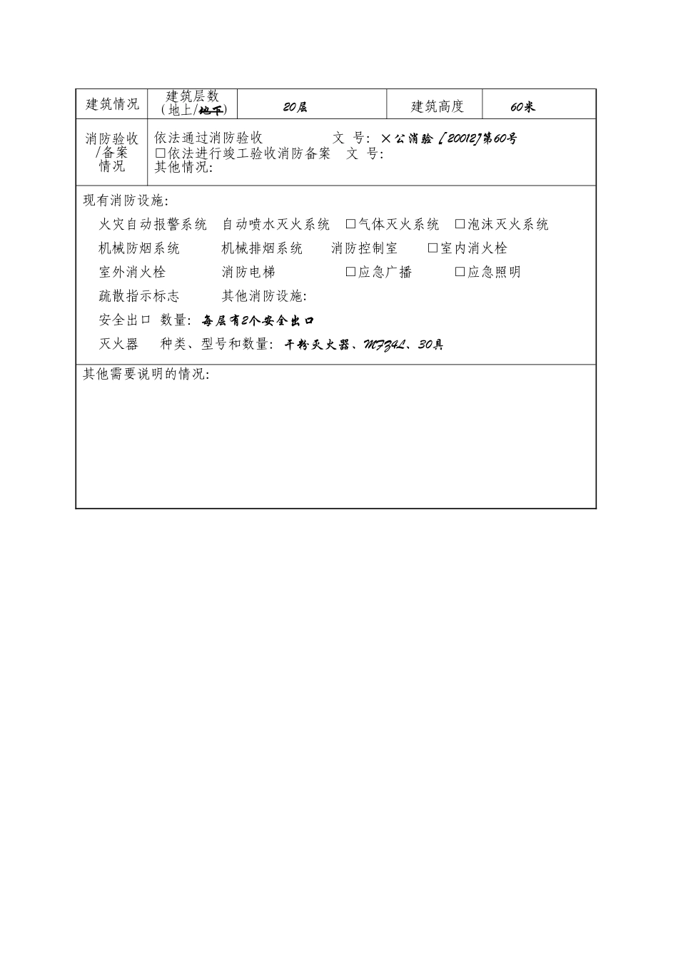 《消防安全检查申报表》填写模板_第3页
