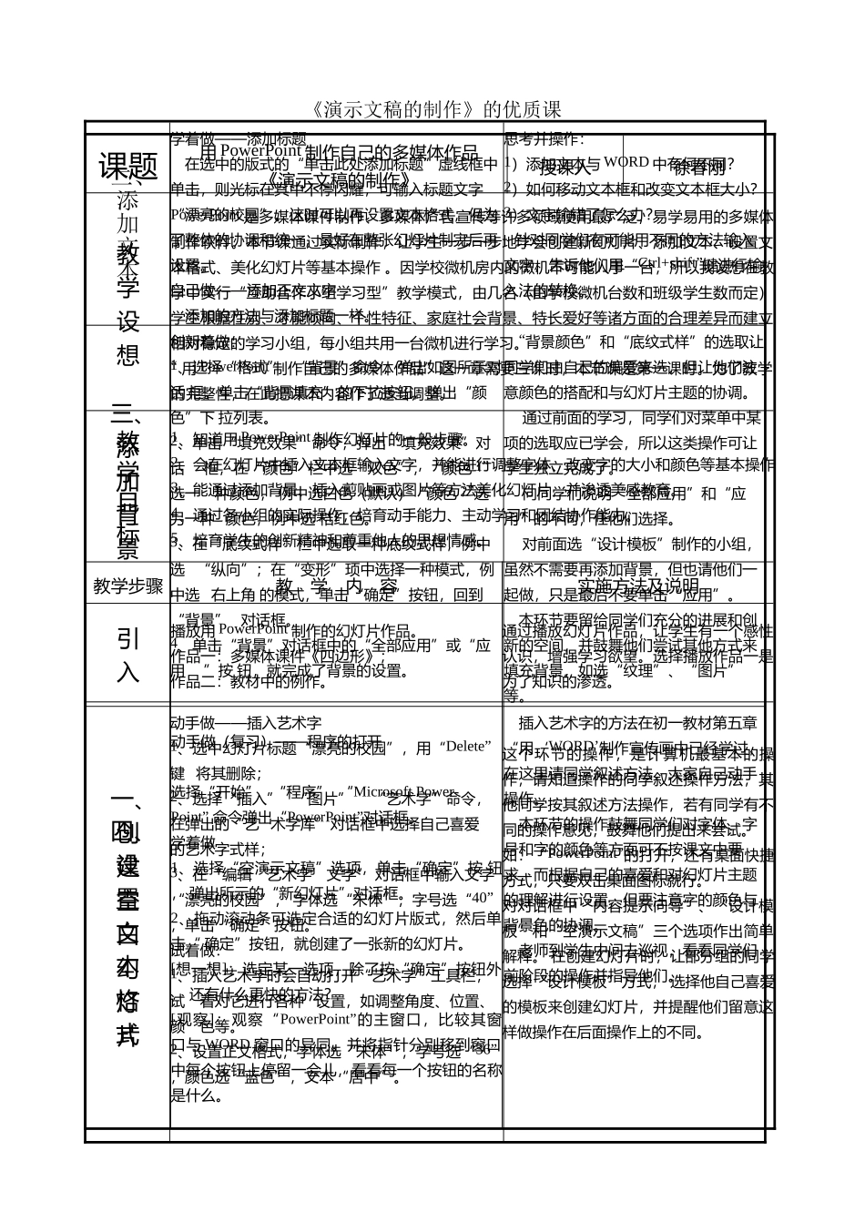 《演示文稿的制作》的优质课_第1页