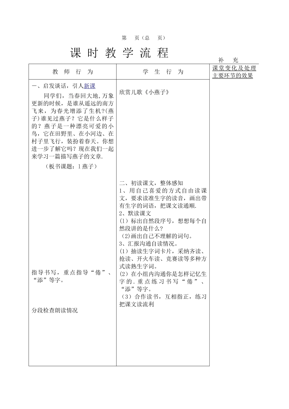 《燕子》优秀教学设计_第2页