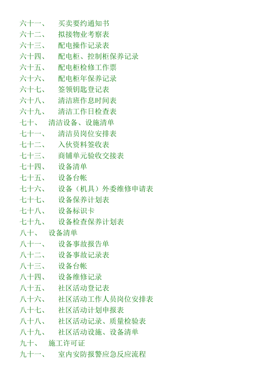 《物业管理》的表格大全_第3页