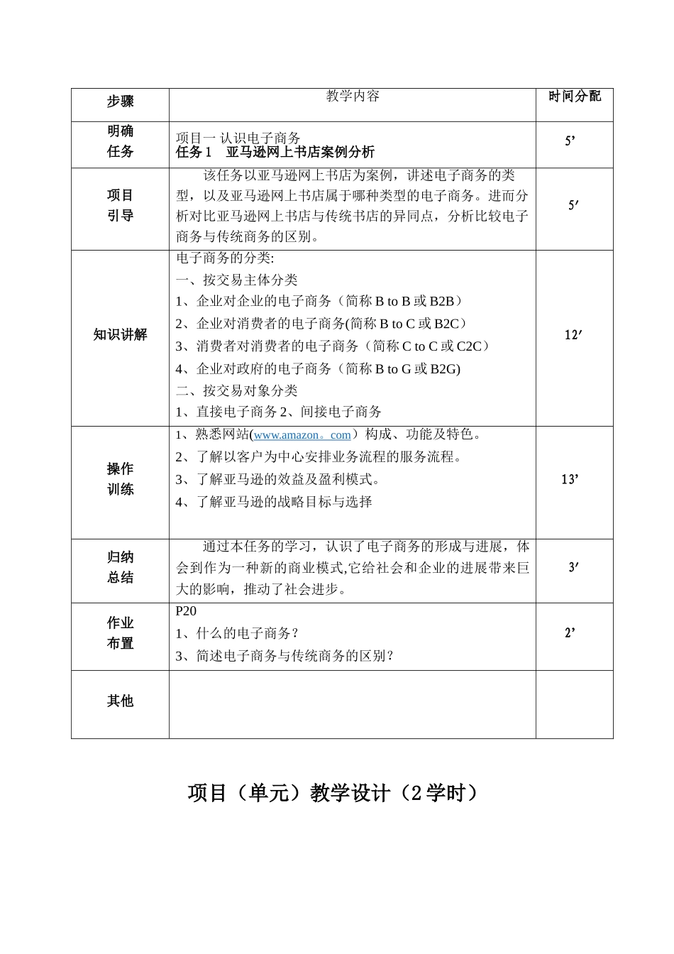 《电子商务实务项目教程》项目教案_第2页