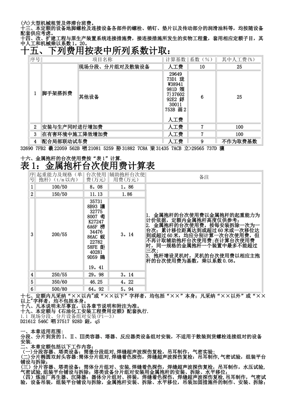 《石油化工行业安装工程预算定额》1999版说明_第3页