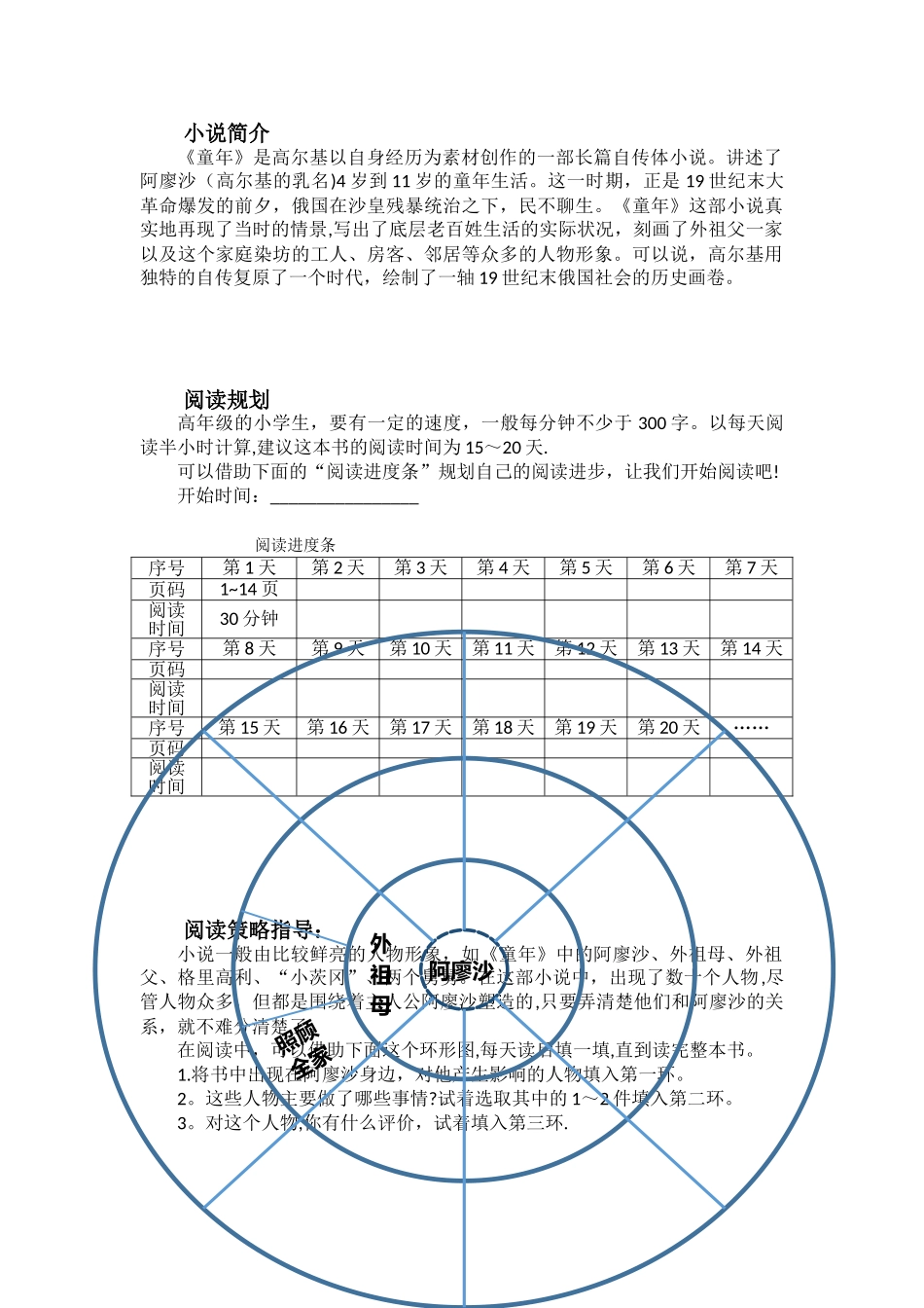 《童年》人物关系图·打印_第1页