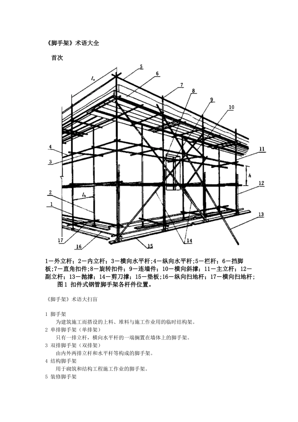 《脚手架》术语大全_第1页